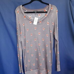 Torrid pullover sweater fox print